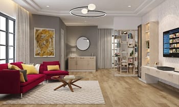 living-room-red-couch-with-recliner-lounge